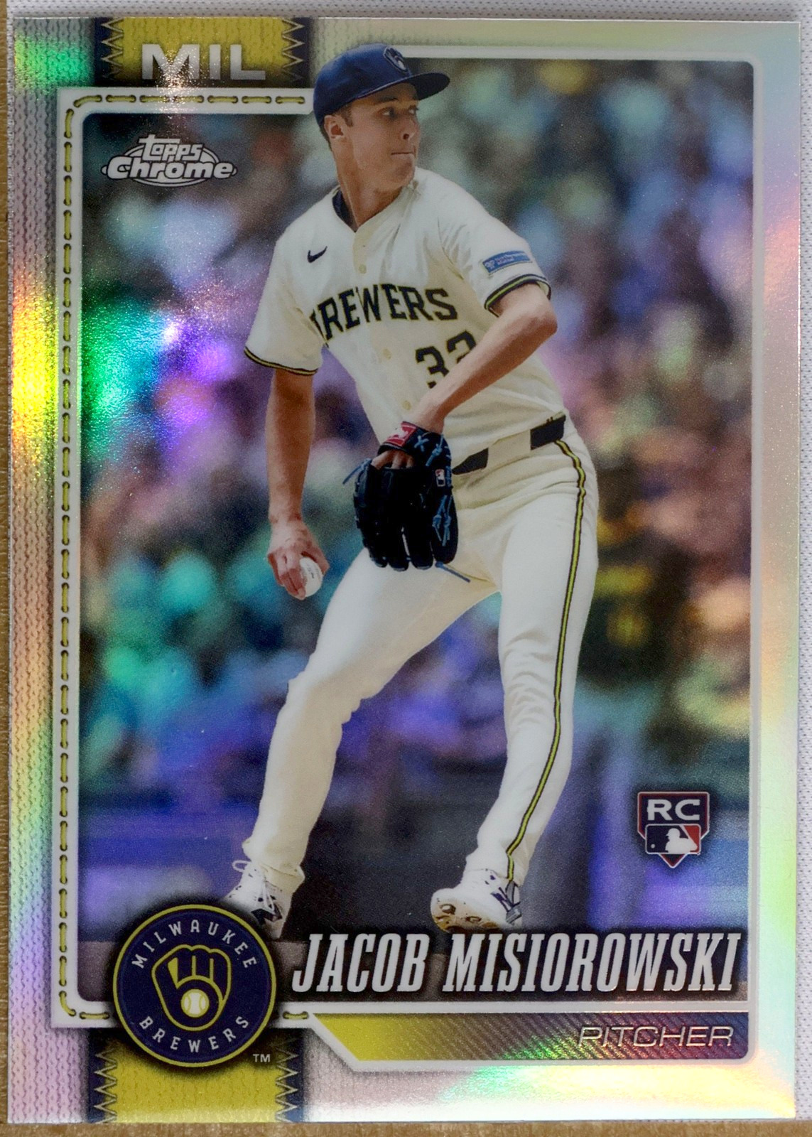 Topps Chrome Baseball 2026 #196 Jacob Misiorowski (Milwaukee Brewers)