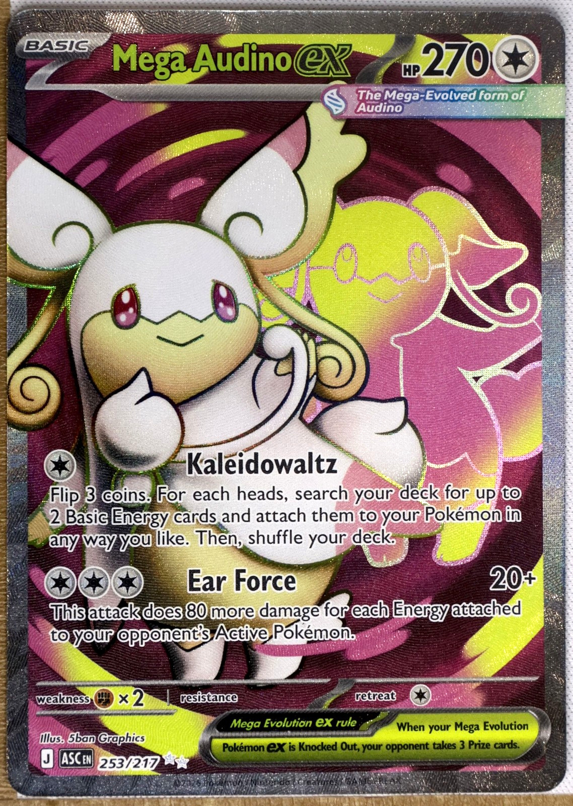 Pokémon TCG Ascended Heroes 2026 #253 Mega-Audino ex — Full art secreta