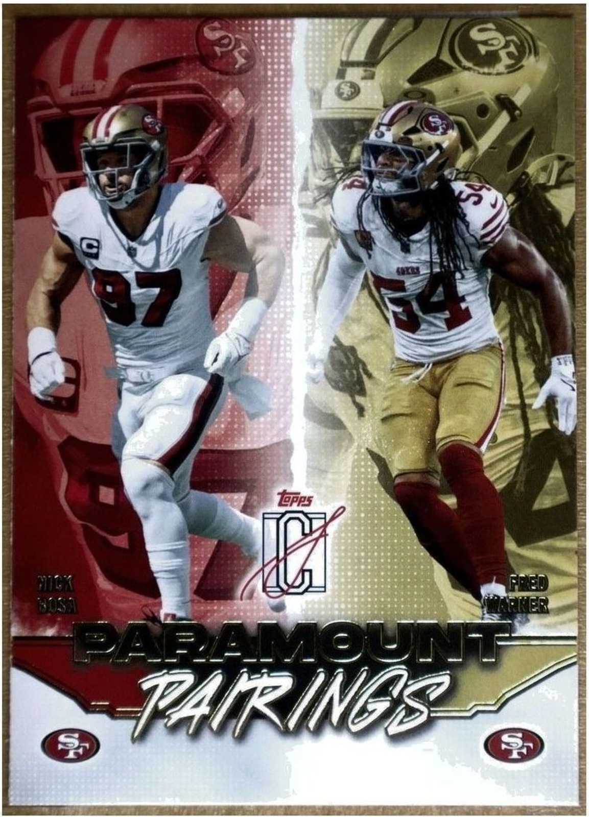 Topps Signature Class Football 2025 #PP-15 Fred Warner / Nick Bosa (San Francisco 49ers)