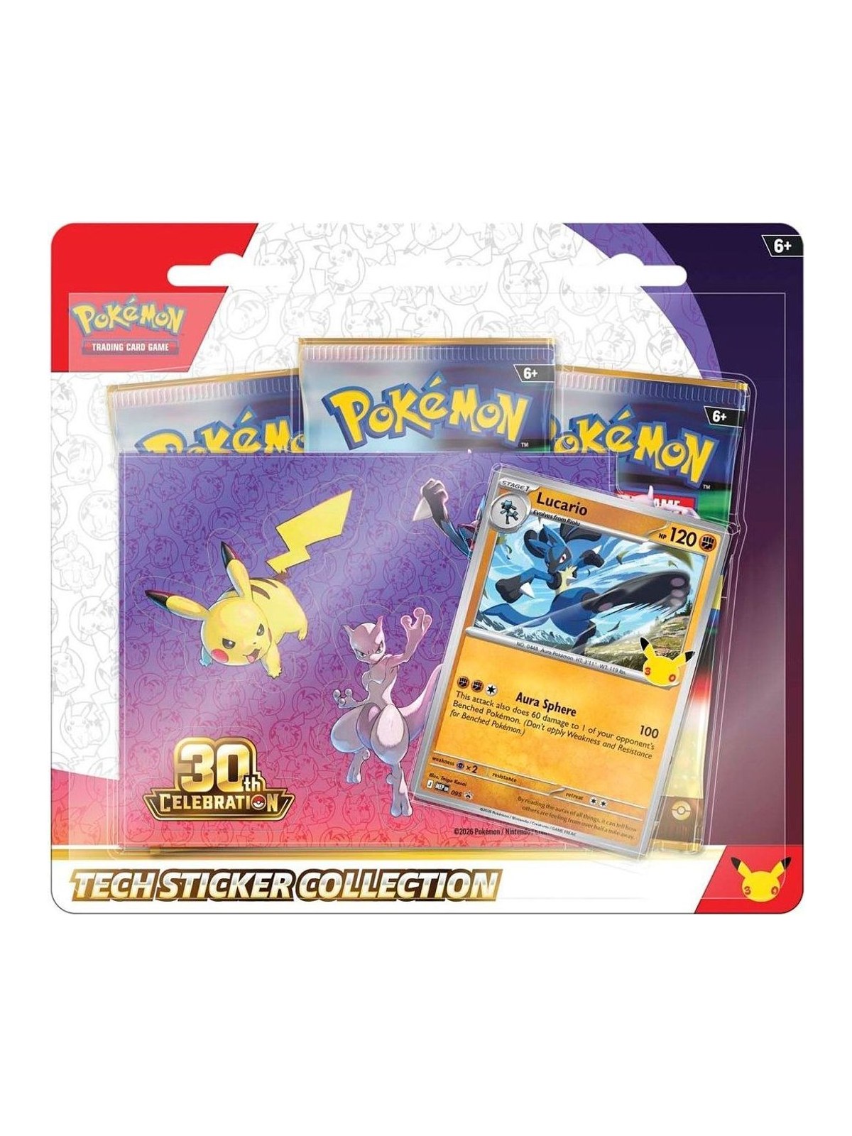 Pokémon TCG 30 Aniversario: Tech Sticker Collection (Lucario)