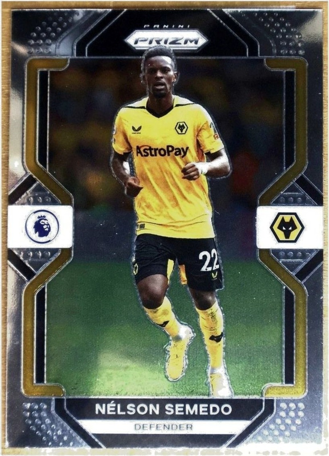 Panini Prizm Premier League 2022-23 #245 Nelson Semedo (Wolverhampton Wanderers) — Silver