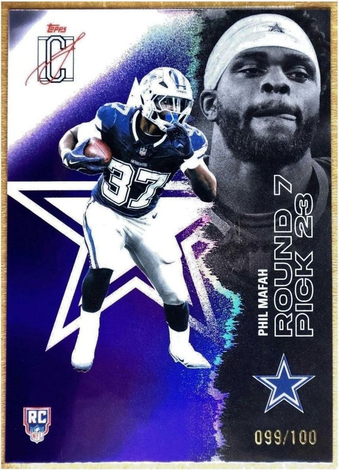 Topps Signature Class Football 2025 #188 Phil Mafah (Dallas Cowboys) — Purple /100